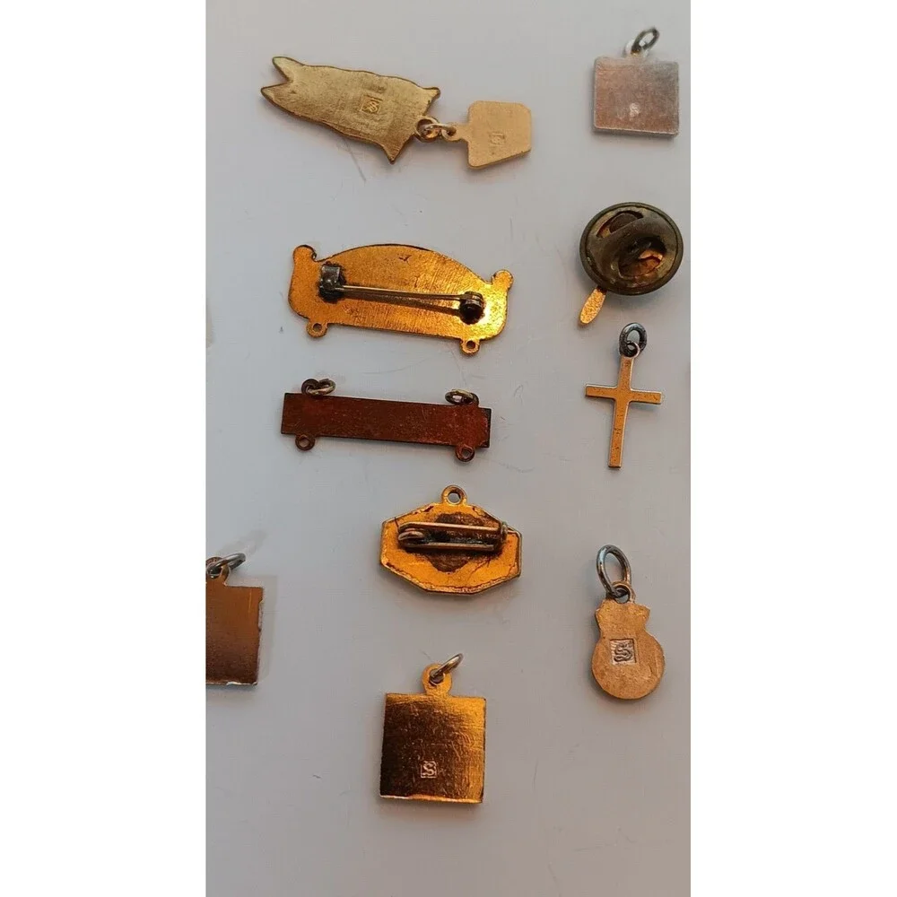 Vintage Order of Rainbow Pin & Charms Lot of 23